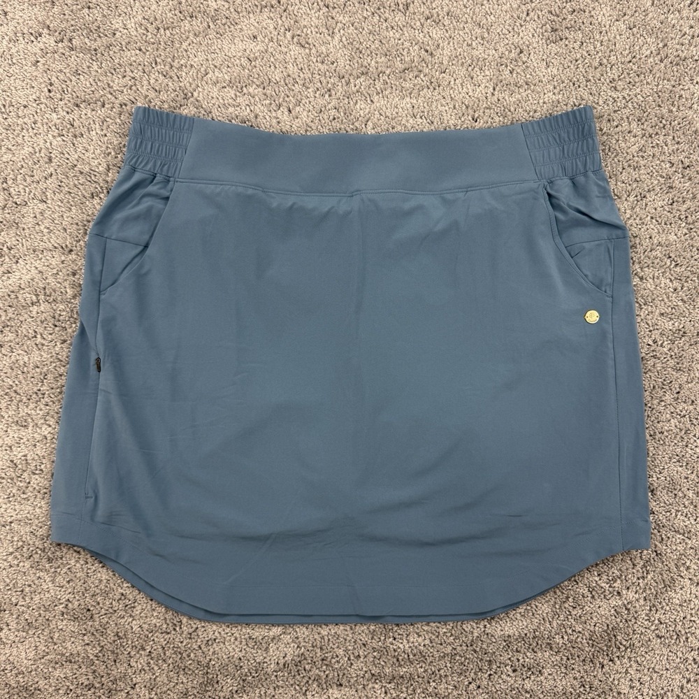 Coolibar Pisa Travel Skort XXL Blue UPF 50+ Tennis Golf Hiking Outdoors